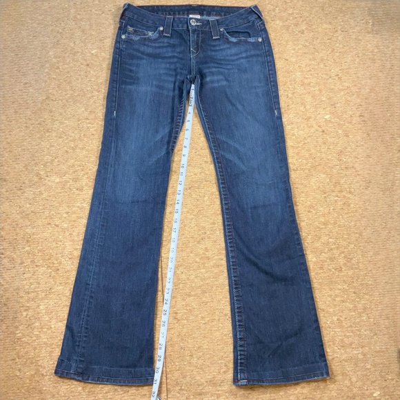 True Religion Bootcut Jeans Women’s Sz 29 Made in USA Dark Wash Flare Denim Y2K - Picture 11 of 12